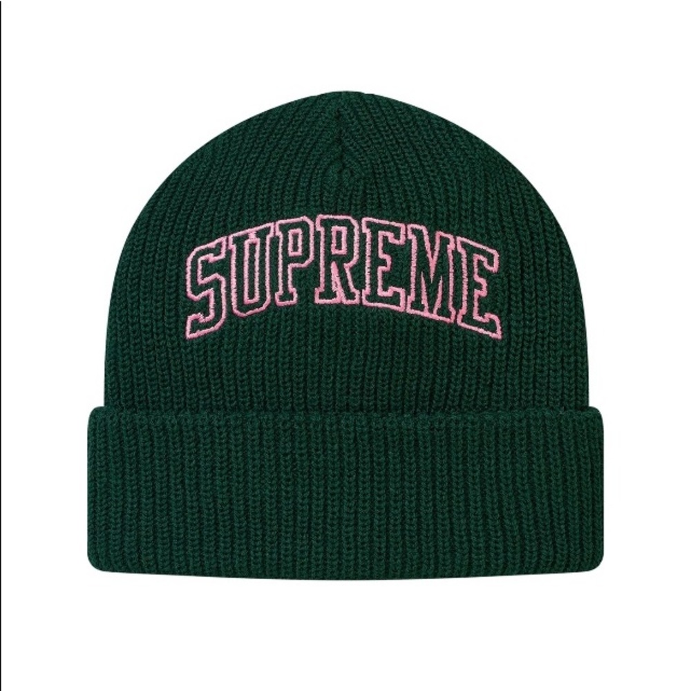 supreme beanie green/pink